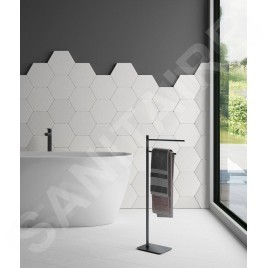 Sapho Gedy Flori - Porte-serviettes à poser, noir mat 113114