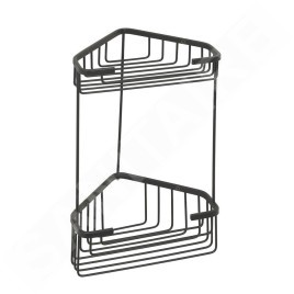 Sapho Gedy Smart - Tablette d'angle en fil métallique, noir mat 2482-14