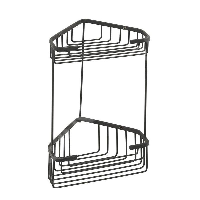 Sapho Gedy Smart - Tablette d'angle en fil métallique, noir mat 2482-14