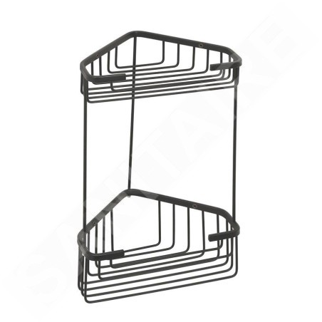 Sapho Gedy Smart - Tablette d'angle en fil métallique, noir mat 2482-14