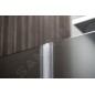 Aqualine Cabines de douche - Porte de douche Pilot, en deux parties 800 mm, aluminium brillant/verre Brick PT082