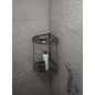 Sapho Gedy Smart - Tablette d'angle en fil métallique, noir mat 2482-14