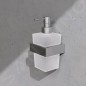 Steinberg 460 - Distributeur de savon avec support, verre blanc / chrome 460 8001