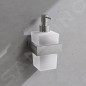 Steinberg 460 - Distributeur de savon avec support, verre blanc / chrome 460 8001