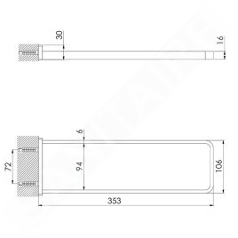 Steinberg 450 - Porte-serviettes, longueur 353 mm, chrome 450 2550