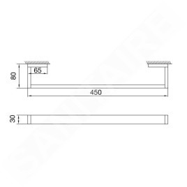 Steinberg 460 - Porte-serviettes, longueur 450 mm, chrome 460 2645