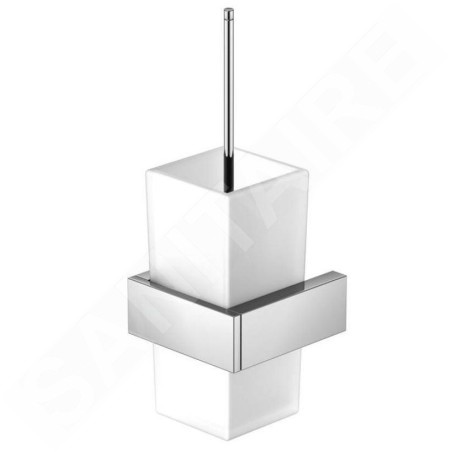 Steinberg 460 - Brosse murale WC avec support, verre blanc / chrome 460 2903