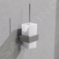 Steinberg 460 - Brosse murale WC avec support, verre blanc / chrome 460 2903