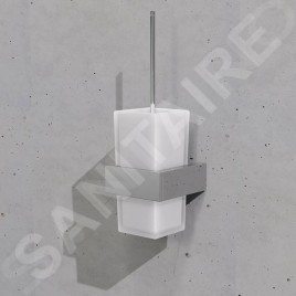 Steinberg 460 - Brosse murale WC avec support, verre blanc / chrome 460 2903