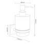 kielle Harmonia - Distributeur de savon avec support, verre mat / chrome 40123000
