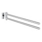 Grohe QuickFix Start Cube - Porte-serviettes double, longueur 44 cm, chrome 40976000