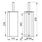 Keuco Plan - Brosse WC pour montage mural avec support, acier 14964070100