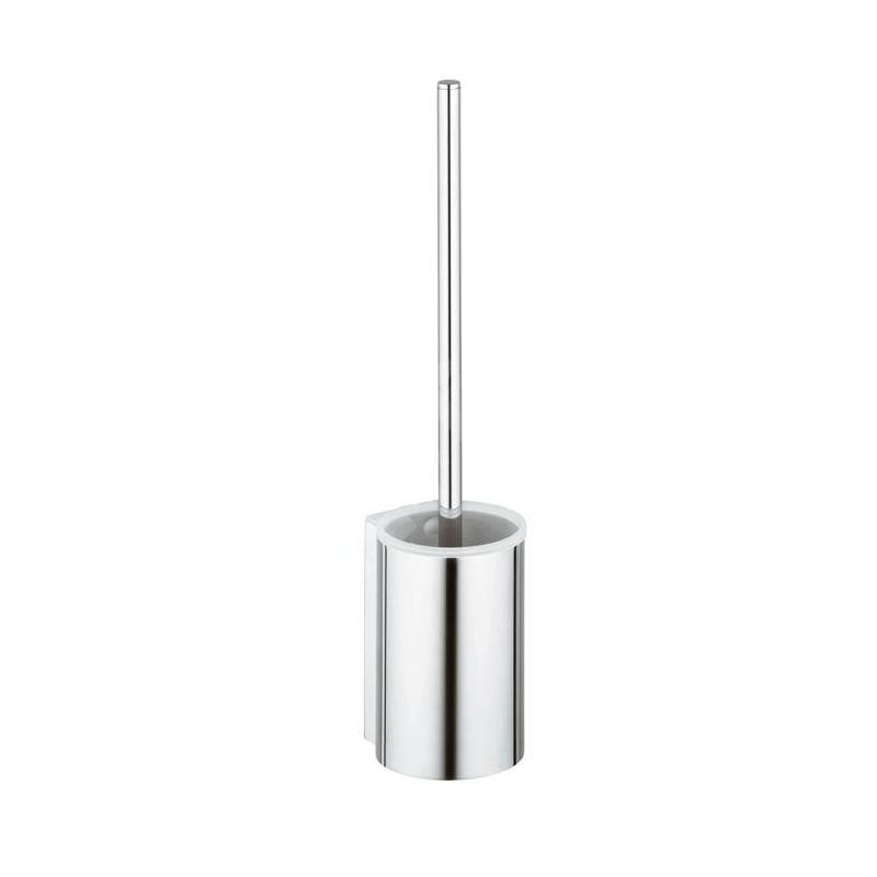 Keuco Plan - Brosse WC pour montage mural, avec support, blanc/ acier 14972070100