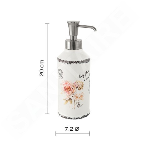 Sapho Gedy Clothilde - Distributeur de savon sur pied, blanc CI8002