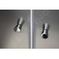 Aqualine Cabines de douche - Porte de douche Pilot, en deux parties 900 mm, aluminium brillant/verre Brick PT092