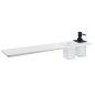 Sapho Abeline - Étagère avec distributeur et verre, 60 cm, blanc mat/noir AE602-0101-03