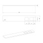 Sapho Abeline - Étagère avec distributeur et verre, 60 cm, blanc mat/noir AE602-0101-03