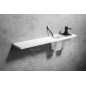 Sapho Abeline - Étagère avec distributeur et verre, 60 cm, blanc mat/noir AE602-0101-03