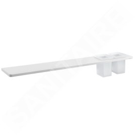 Sapho Abeline - Étagère avec verres, 80 cm, blanc mat AE802-0101-01