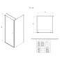 Aqualine Cabines de douche - Porte de douche Pilot, 1000 mm, aluminium brillant/verre Brick PT100