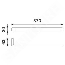 Nimco Maya - Porte-serviettes, longueur 37 cm, blanc MAB 29097-05