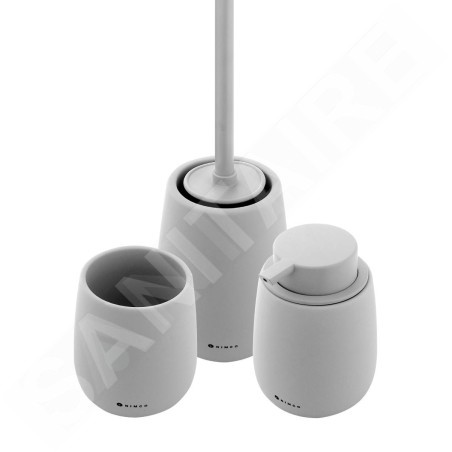 Nimco Tabo - Set d'accessoires de salle de bains, gris clair TA SET-04