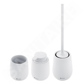Nimco Tabo - Ensemble d'accessoires de salle de bains, blanc TA SET-05