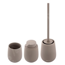 Nimco Tabo - Ensemble d'accessoires de salle de bains, marron TA SET-07