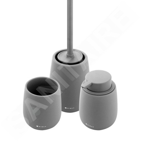Nimco Tabo - Ensemble d'accessoires de salle de bains, gris foncé TA SET-08