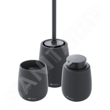 Nimco Tabo - Ensemble d'accessoires de salle de bains, noir TA SET-90