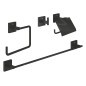 Grohe QuickFix Start Cube - Set d'accessoires de salle de bain 4 en 1, noir mat 411152430