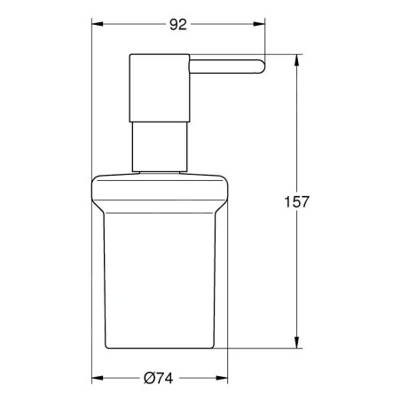 Grohe QuickFix Start - Distributeur de savon, verre/noir mat 411882430