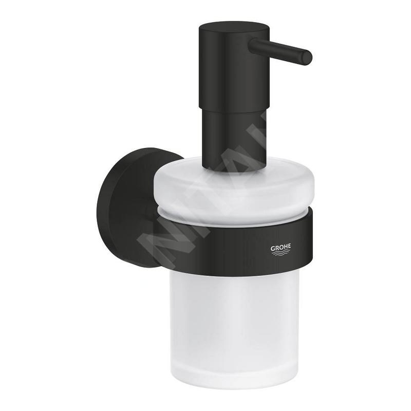Grohe QuickFix Start - Distributeur de savon avec support, verre/noir mat 411952430 Grohe QuickFix Start - Distributeur de savon avec support, verre/noir mat 411952430