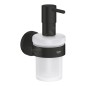 Grohe QuickFix Start - Distributeur de savon avec support, verre/noir mat 411952430 Grohe QuickFix Start - Distributeur de savon avec support, verre/noir mat 411952430