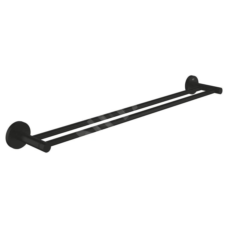 Grohe QuickFix Start - Porte-serviettes double, noir mat 412032430