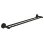 Grohe QuickFix Start - Porte-serviettes double, noir mat 412032430