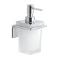 Sapho Gedy Il Giglio - Distributeur de savon avec support, verre dépoli/chrome A98113