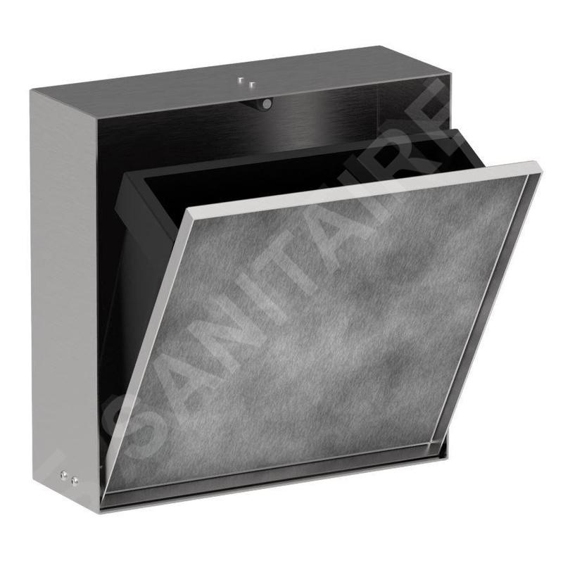 Hansgrohe XtraStoris Rock - Poubelle à encastrer 4 l, acier brossé 56089800
