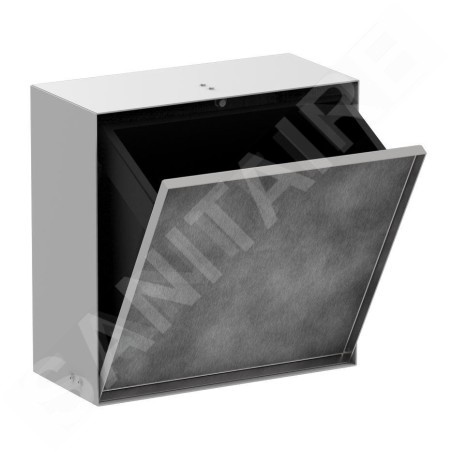 Hansgrohe XtraStoris Rock - Poubelle à encastrer 6 l, blanc mat 56090700