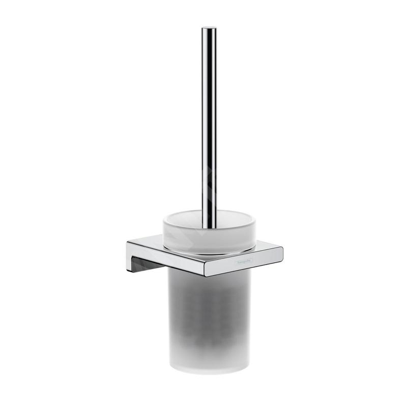 Hansgrohe AddStoris - Brosse WC murale, verre mat / chrome 41752000