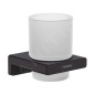 Hansgrohe AddStoris - Porte-verre pour brosse à dents et dentrifrice avec support, verre mat / noir mat 41749670