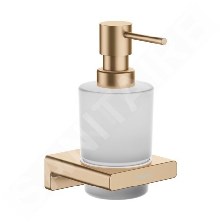 Hansgrohe AddStoris - Distributeur de savon avec support, verre mat / bronze brossé 41745140