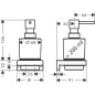 Hansgrohe AddStoris - Distributeur de savon avec support, verre mat / bronze brossé 41745140