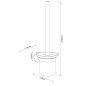 kielle Oudee - Brosse WC murale avec support, verre mat/chrome 40502000