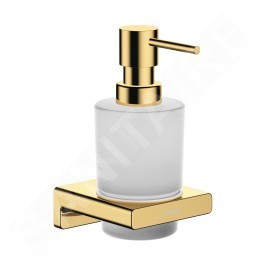 Hansgrohe AddStoris - Distributeur de savon avec support, verre mat / aspect d'or poli 41745990