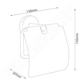 kielle Oudee - Porte-papier toilette avec couvercle, chrome 40402000
