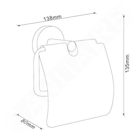 kielle Oudee - Porte-papier toilette avec couvercle, chrome 40402000