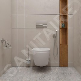 kielle Oudee - Porte-papier toilette avec couvercle, chrome 40402000