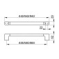 Keuco Collection Moll - Porte-serviettes, longueur 600 mm, chrome 12701010600