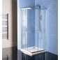 Polysan Easy Line - Cabine de douche 900 x 900 mm, aluminium poli/verre Brick EL5138